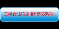 主卧配卫生间还是衣帽间好 主卧配卫生间和衣帽间的优缺点