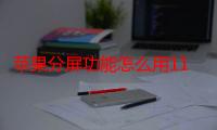 苹果分屏功能怎么用11（ios11分屏怎么用）